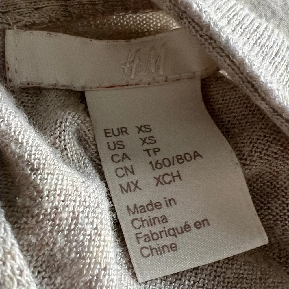Long open tan cardigan with drop in pockets xs - Picture 6 of 8